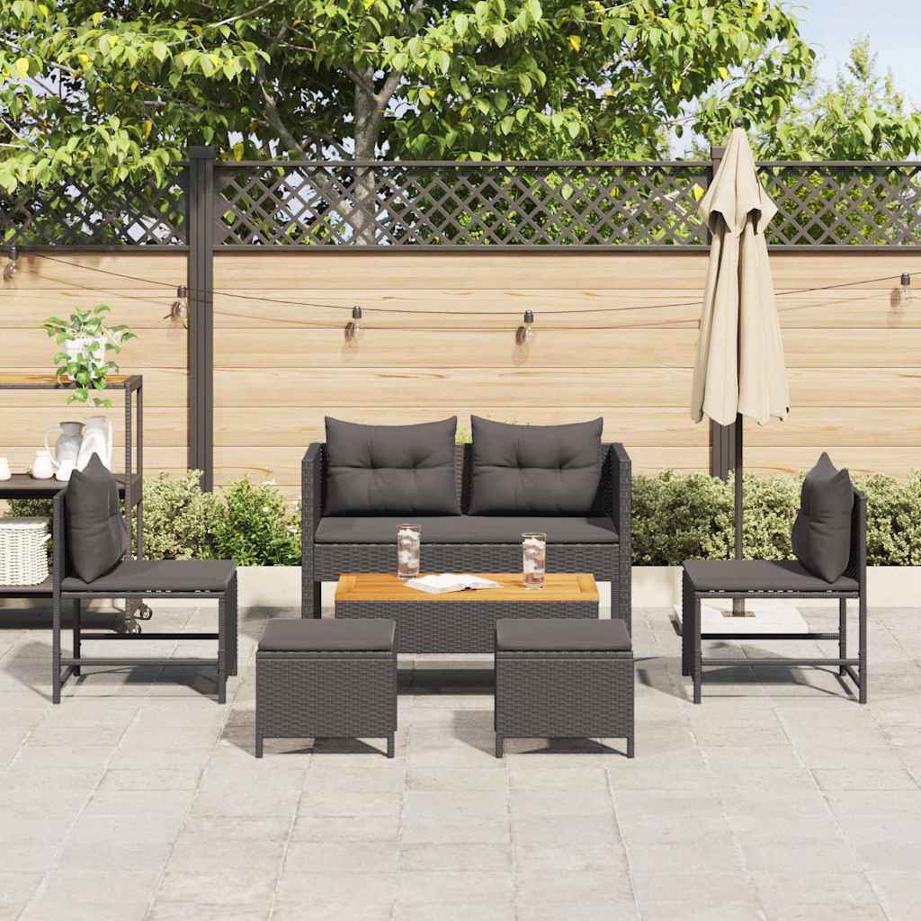 Garden Sofa Set 6 pcs Poly Rattan Garden Sofa Set 6